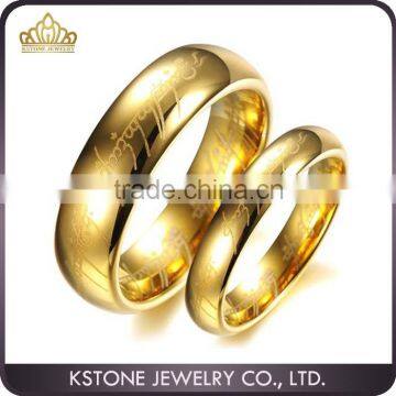 KSTONE The Lords of the Rings Gold Plated Couple Wedding Ring Tungsten Couple Rings photo-1