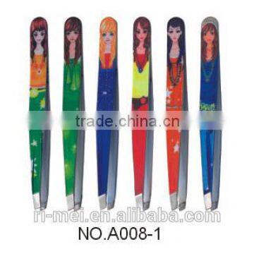 beautiful girl tweezers