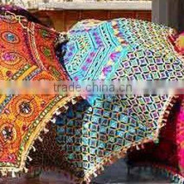 Colorful handmade traditional embroidered Indian Sun Umbrella Parasol