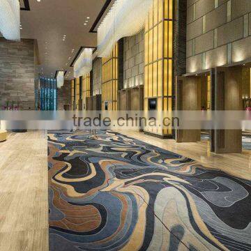 Pure Tibetan Wool Hand Tufted Carved Hotel Corridor Carpet