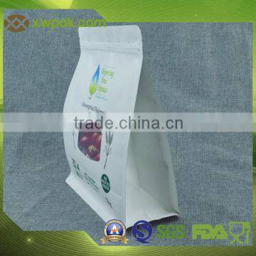Corn Use and Moisture Proof Feature Zipper Lock Kraft Paper Square Bottom Food Bag photo-3