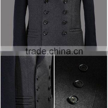 Contrast Color Softshell Nepal Woolen Jacket Winter Wool Long Overcoats for Men photo-6