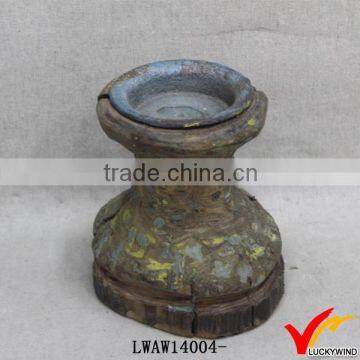 distressed wooden antique candle holders wholesale