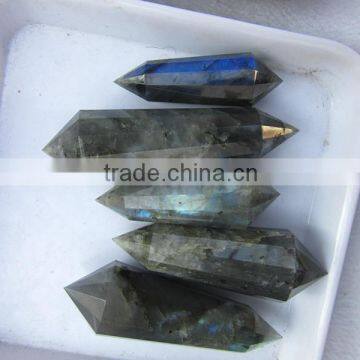 Hot sale natural labradorite stone points,quartz crystal point for pendant