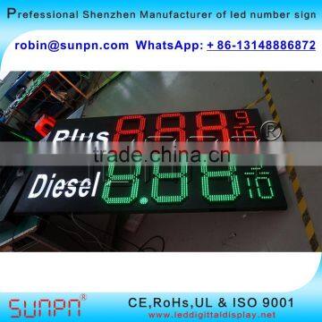 Miami FL USA Led Digital Gas Price Display 8.88 9 & 8.88 9/10 (15 Inch ) R/W/Y/W/B Color photo-2