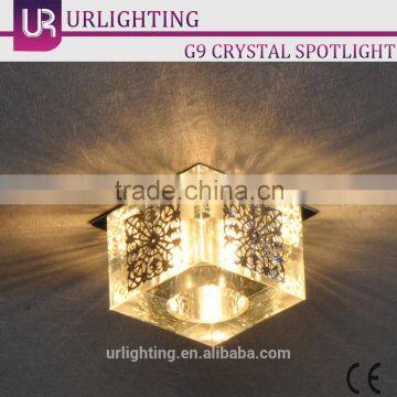 G9 Crystal Down lights/Spotlight Square Lampshade