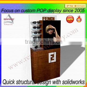 MDF decorative display cabinet in sunglass display design