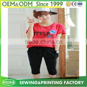 Wholesale Women Pullover Tracksuit Two Piece t Shirt and Pants Suits photo-4