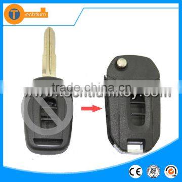 3 button replacement modified remote key shell with logo uncut balde and chip groocve or Chevrolet Captive