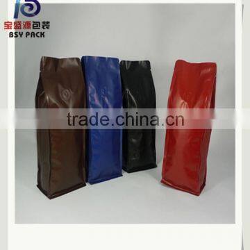 high quality stand up ziplock plastic flat bottom bag