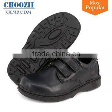 Bulk Wholesale Customized Wide Size Uniform Kids School Shoes Quality Boys Black Leather School Shoes for Student