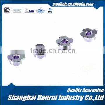 China High Quality Zinc Plated Carbon Steel 4 Prong Tee Nut
