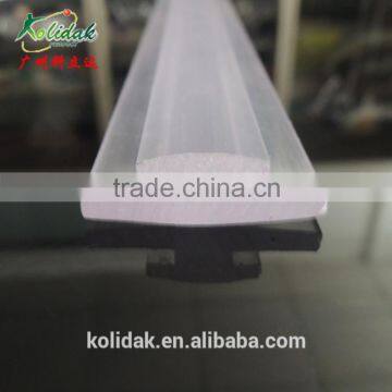 Custom plastic extrusion Clear PE/PVC plastic profile