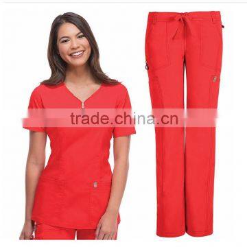 Medical Scrub Clothes Uniform Unisex Scrub Sets Scrub Top Shirts and Scrub Pants for Female and Male Doctor Uniforms photo-4