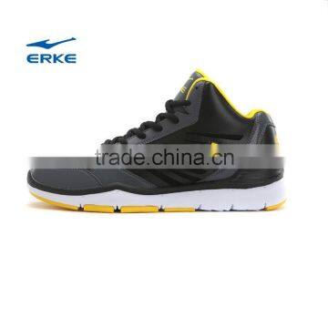 ERKE 2015 high quality black brand basketball shoes for basketball training shoes with high ankle protective in stock