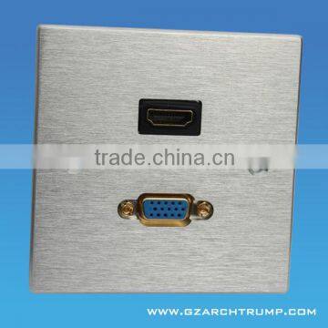 Aluminium HDMI Wallplate for Conference Room