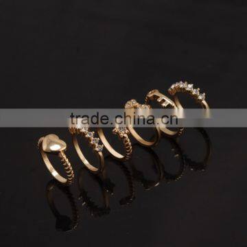 Wholesale Women Trendy 6 PCS Finger Ring Set photo-5