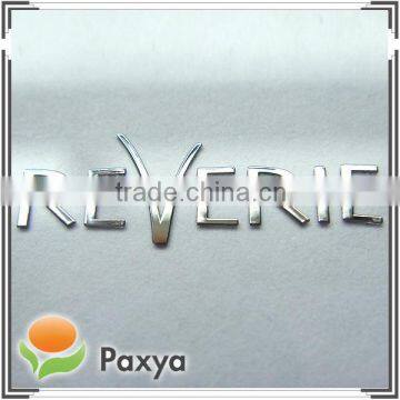 Nickel silver shinny self adhesive metal company logo label