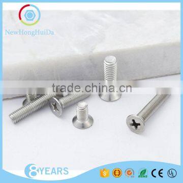 Flat head 304 stainless steel cross recessed machine screw