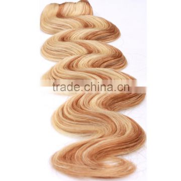 Cheap Price Ombre 100% Remy Human Hair Extension, 14 16 28 30 Inch Human Hair Weave Extension 27/613# Color Hair Extension