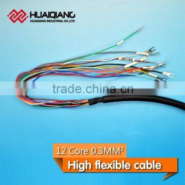 12C Male Head control cable Wholesale 12 Core Robot drag chain control cable