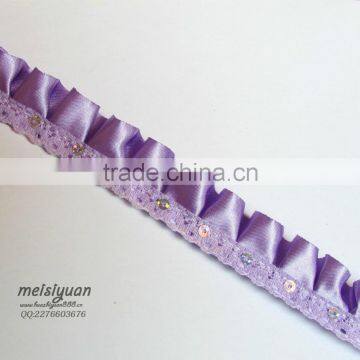 purple comfortable quality sequin ribbon decorative trim