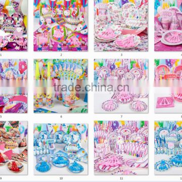 Party Girl Themed Centerpiece tableware Set of 90pcs Birthday Personalized supplies