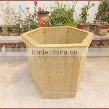 Newest high quality waterproof WPC plastic flower pots garden bed