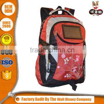 Popular Design solar energy bag with custom panel charger for cellphone