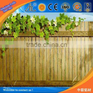 WOW! 6000 series aluminium extrusion fence profile/ 6063 aluminium wooden fense / wood grain fence