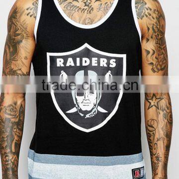 Fashionable Mens Tank Top With Raiders Print photo-3
