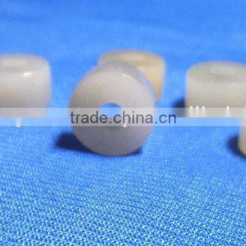 Natural White Chalcedony Smooth Handmade Big Hole Tyre Beads photo-3