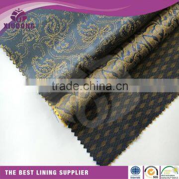 Comfortable hand feel soft poly viscose jacquard lining fabric