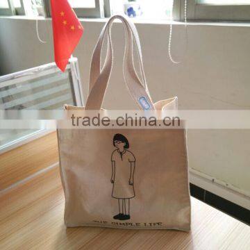 Wholesale standard size plain white cotton canvas tote pouch