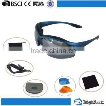 Half frame plastic photochromatic cat 3 running riding outdo sports interchangeable lens sunglasses