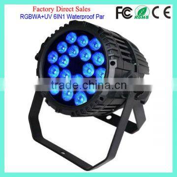 18*18Watt Blizzard Light DMX Wash Tough Par Hexa IP65 Rated 18*18W RGBWAUV 6IN1 Outdoor Rainproof Waterproof LED Par Can Light photo-4