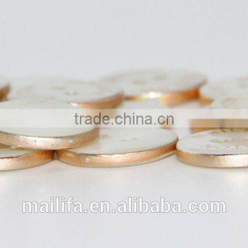 2 Holes Fancy High Quality Plate Gold Japanese Agoya Shell Button With Logo Engraved On photo-3