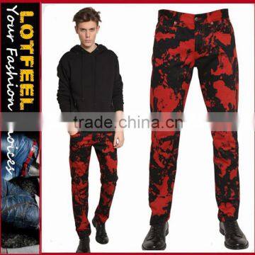 Italian new design Camouflage printed man denim jeans (LOTM118)