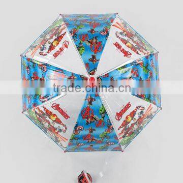 Manual Open Plastic Cartoon Character Print Straight Kids Umbrella photo-6