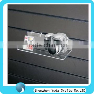 acrylic camera slat-wall holder slat-wall V shape display shelf acrylic