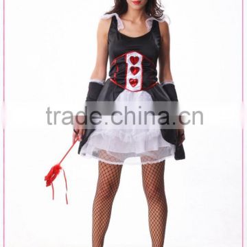 High quality fairytale costumes red heart queen costume ladies halloween costumes