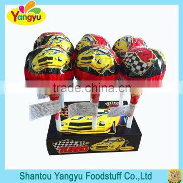 Racing car lollipop candy small round lollipop candy