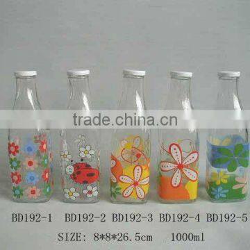 Glass Bottle With Decal