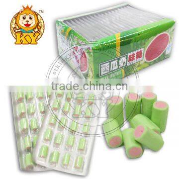 Center filled Watermelon Flavor Sweet Soft Milk Candy