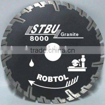 Deep teeth segmented small diamond saw balde for fast cutting granite(STBU)