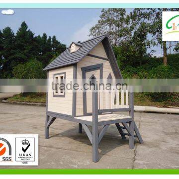 Outdoor Wooden Playhouse with Frame for Kids BF-H502