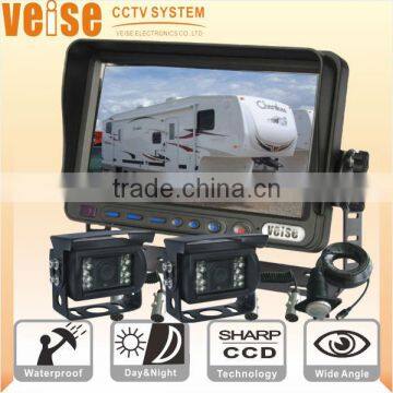 Backup Camera System with two cameras for Trailer Caravan