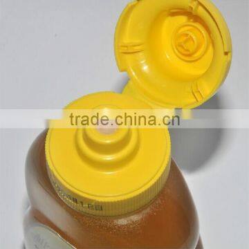Silicone Value Lid Honey Plastic PET Squeeze Bottle