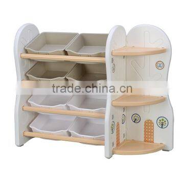 Children's Bookcase Kids Plastic Toy Storage Shelf photo-2