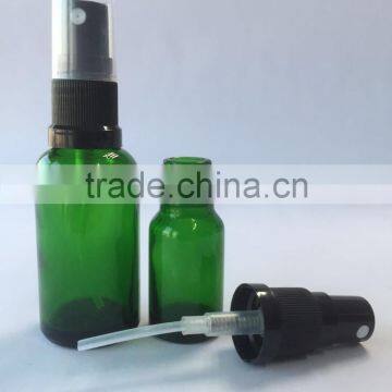 The new 50ml Green glass dispenser bottle with 18/415 plastic pharmaceutical mist sprayer